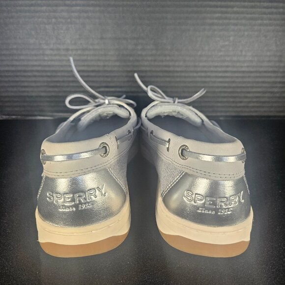 Women's 8.5 W Sperry Coastfish One Eye Boat Slip On Shoe Light Gray - Picture 4 of 10